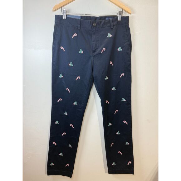 Vineyard Vines Breaker Pants Men’s Size 32x32 Navy Blue Embroidered Ducks NWT - Picture 1 of 7